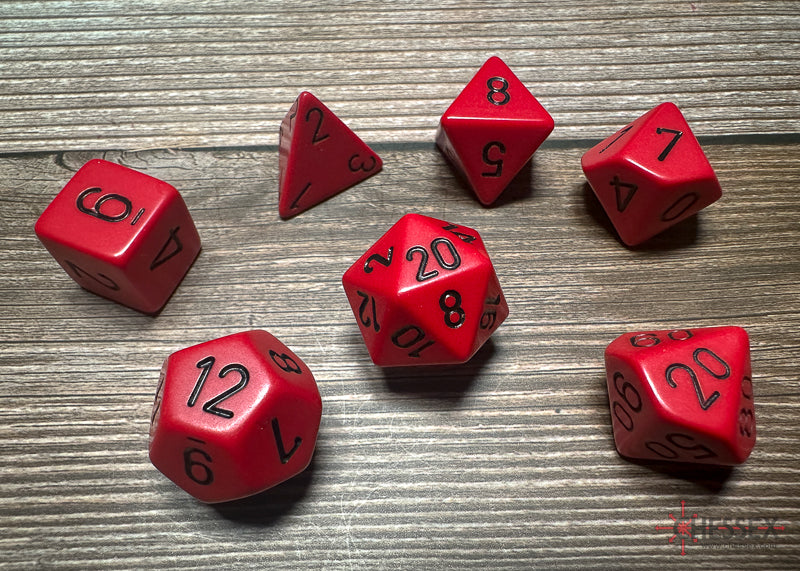 Chessex Polyhedral 7 Die Würfel-Set Translucent Smoke/Weiß