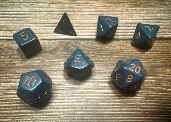 Chessex Polyhedral 7 Die Würfel-Set Translucent Smoke/Weiß
