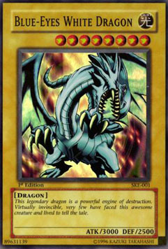Blauäugiger w. Drache SKE-001 Super Rare Poor Deutsch 1. Auflage
