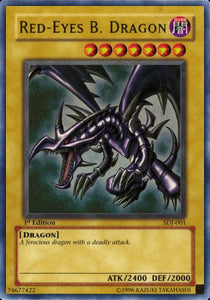 Red-Eyes Black Dragon SDJ-001 Ultra Rare Poor Englisch