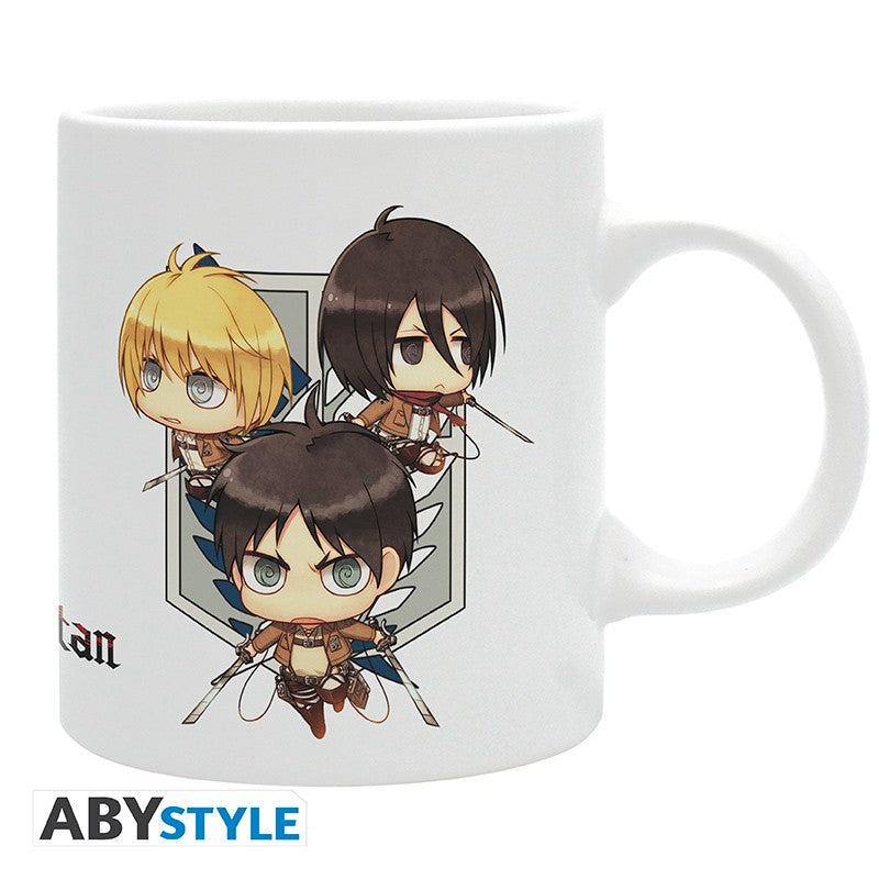 ATTACK ON TITAN - Mug - 320 ml - Chibi Trio
