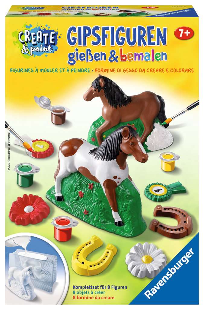 Gipsfiguren gießen & bemalen - Pferd