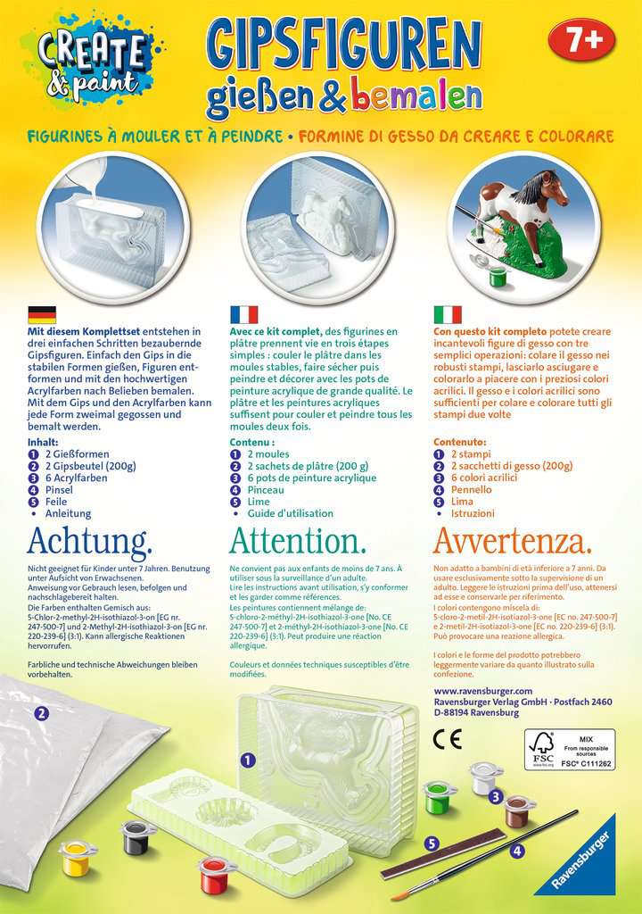 Gipsfiguren gießen & bemalen - Pferd