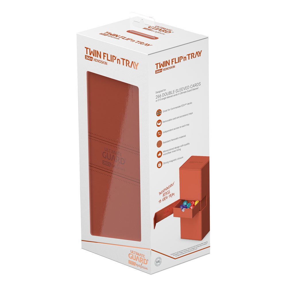 Ultimate Guard Twin Flip`n`Tray 266+ Xenoskin 2022 Exclusive Dunkelorange