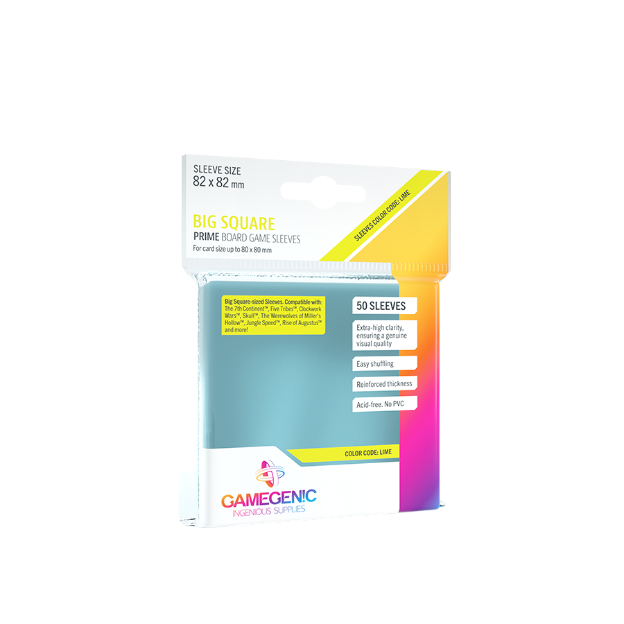 Gamegenic PRIME Big Square-Sized Sleeves Clear