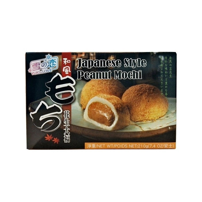 Mochi - Klebreiskuchen - Erdnuss in Geschenk-Box 210g - Yuki & Love