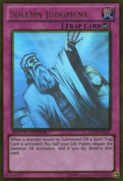 Solemn Judgment GLD5-045 Ghost Rare Light Played Englisch