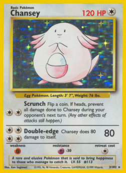 Chansey BS-3 Holo Rare Excellent Englisch