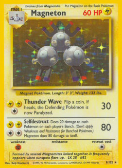 Magneton BS-9 Holo Rare Light Played Deutsch