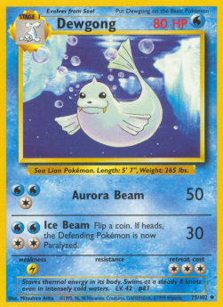Dewgong BS-25 Uncommon Light Played Englisch
