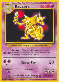 Kadabra BS-32 Uncommon Light Played Deutsch