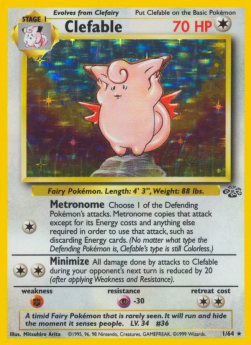 Clefable JU-1 Holo Rare Good Englisch