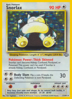 Snorlax JU-11 Holo Rare Poor Englisch