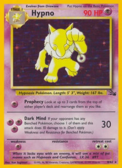Hypno FO-8 Holo Rare Good Englisch 1. Auflage