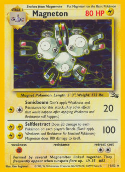 Magneton FO-11 Holo Rare Played Englisch