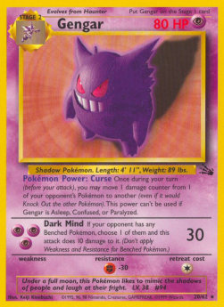 Gengar FO-20 Rare Played Deutsch