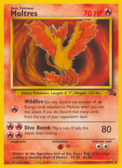 Moltres FO-27 Rare Excellent Englisch