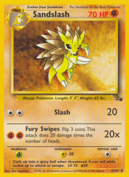 Sandslash FO-41 Uncommon Excellent Englisch