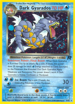 Dark Gyarados TR-8 Holo Rare Poor Englisch