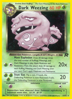 Dunkles Smogmog TR-14 Holo Rare Played Deutsch