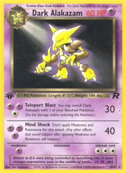 Dark Alakazam TR-18 Rare Excellent Englisch