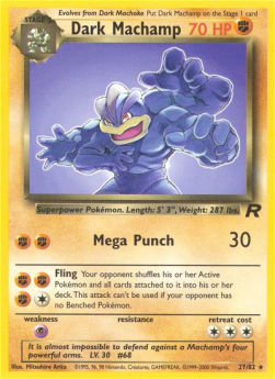 Dark Machamp TR-27 Rare Played Englisch