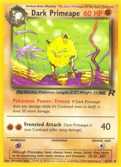 Dark Primeape TR-43 Uncommon Excellent Englisch