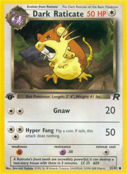 Dark Raticate TR-51 Common Light Played Englisch