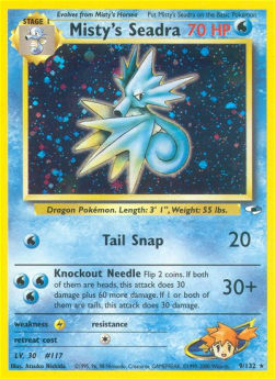 Misty's Seadra GH-9 Holo Rare Excellent Englisch