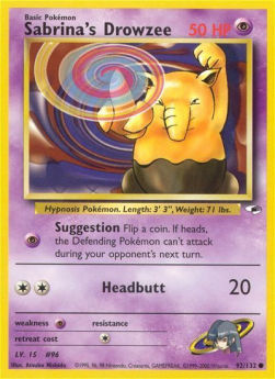 Sabrina's Drowzee GH-92 Common Played Englisch