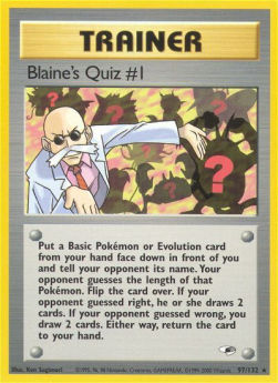 Blaine's Quiz #1 GH-97 Rare Good Englisch 1. Auflage