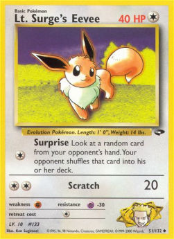 Lt. Surge's Eevee GC-51 Uncommon Played Englisch