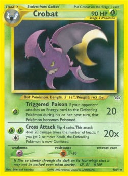 Crobat NR-4 Holo Rare Poor Englisch