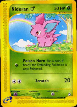Nidoran ♂ AQ-96 Common Excellent Englisch