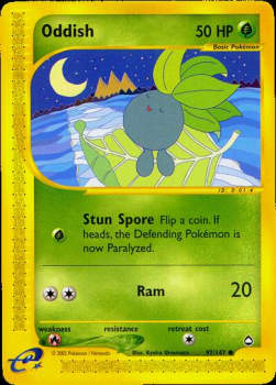 Oddish AQ-97 Common Excellent Englisch Reverse Holo