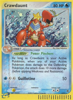 Crawdaunt (Power Pinchers) DR-3 Holo Rare Poor Englisch
