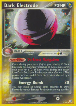 Dark Electrode TRR-4 Holo Rare Light Played Englisch