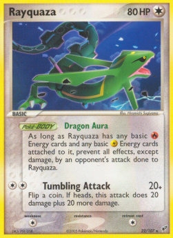 Rayquaza DX-22 Rare Poor Deutsch