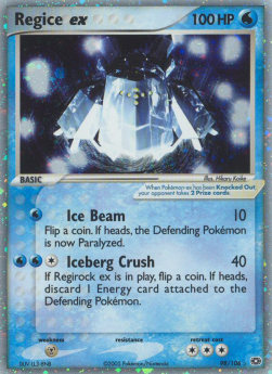 Regice ex EM-98 Ultra Rare Light Played Deutsch