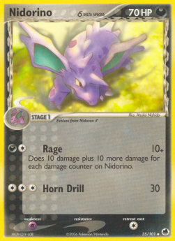 Nidorino δ Delta Species DF-35 Uncommon Good Deutsch