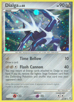 Dialga Lv.68 DP-1 Holo Rare Poor Deutsch