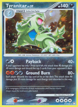 Tyranitar Lv.57 MT-17 Holo Rare Good Englisch Reverse Holo