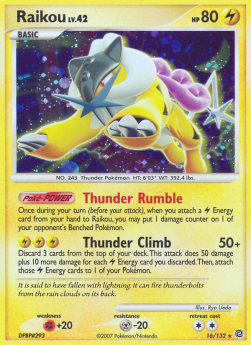 Raikou Lv.42 SW-16 Holo Rare Light Played Deutsch