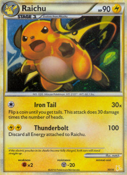 Raichu TK4-R30 Holo Rare Light Played Englisch