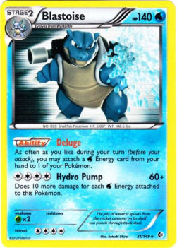 Blastoise BCR-31 Holo Rare Played Italienisch