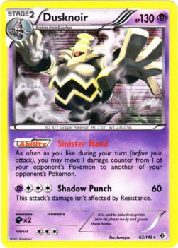 Dusknoir BCR-63 Holo Rare Excellent Englisch