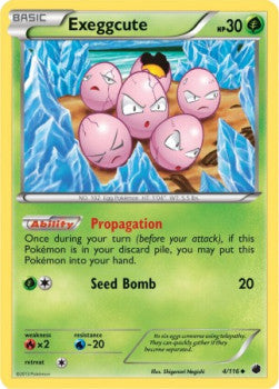Exeggcute PLF-4 Uncommon Played Englisch Reverse Holo