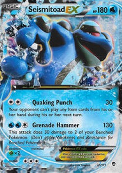 Seismitoad EX FFI-20 Ultra Rare Light Played Englisch