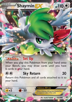Shaymin EX ROS-77 Ultra Rare Light Played Englisch