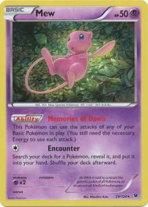 Mew FCO-29 Holo Rare Light Played Deutsch